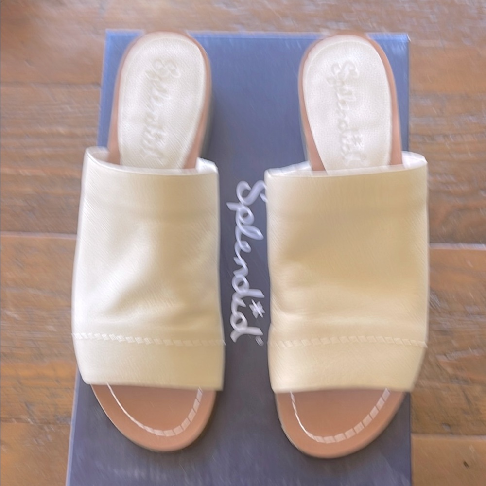 Splendid Women's Cream Slide Sandals. New condition worn once.